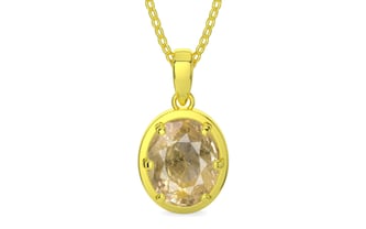 Panchdhatu Ceylon Yellow Sapphire Pendant Fine Quality (P8)