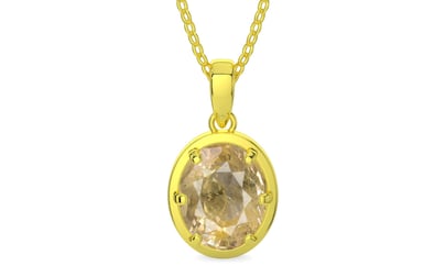 Panchdhatu Ceylon Yellow Sapphire Pendant Fine Quality (P8)