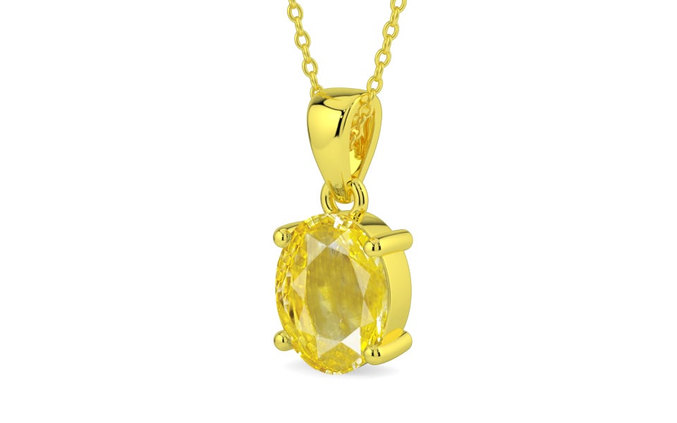 Panchdhatu Ceylon Yellow Sapphire Pendant Limited Quality (P10)