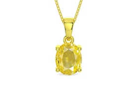 Panchdhatu Ceylon Yellow Sapphire Pendant Limited Quality (P10)