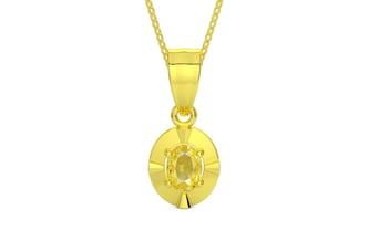 Panchdhatu Ceylon Yellow Sapphire Pendant Limited Quality (P11)