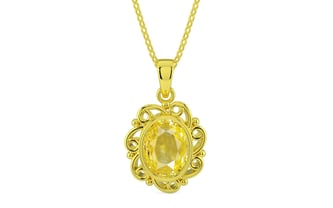 Panchdhatu Ceylon Yellow Sapphire Pendant Limited Quality (P5)