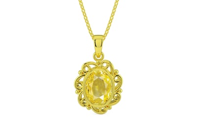 Panchdhatu Ceylon Yellow Sapphire Pendant Limited Quality (P5)