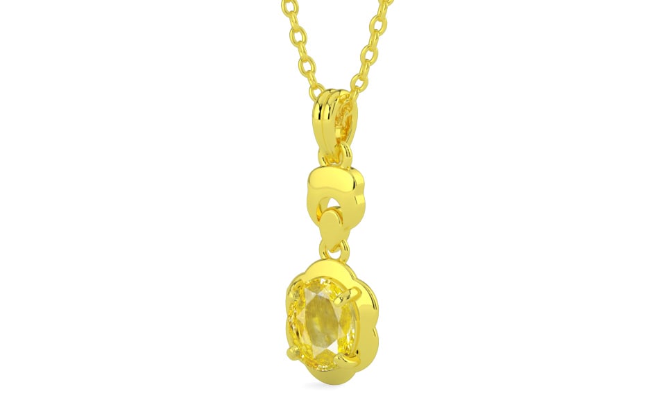 Panchdhatu Ceylon Yellow Sapphire Pendant Limited Quality (P6)