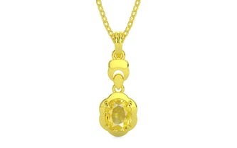 Panchdhatu Ceylon Yellow Sapphire Pendant Limited Quality (P6)