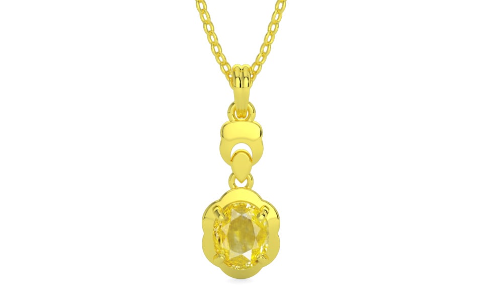 Panchdhatu Ceylon Yellow Sapphire Pendant Limited Quality (P6)