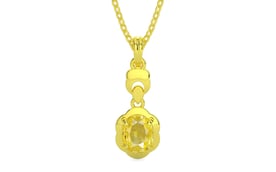 Panchdhatu Ceylon Yellow Sapphire Pendant Limited Quality (P6)
