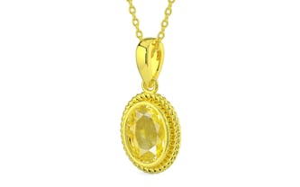 Panchdhatu Ceylon Yellow Sapphire Pendant Limited Quality (P7)