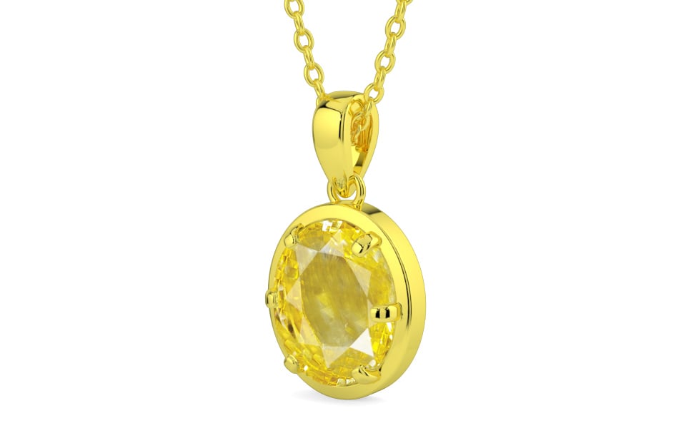 Panchdhatu Ceylon Yellow Sapphire Pendant Limited Quality (P8)