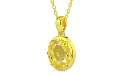 Panchdhatu Ceylon Yellow Sapphire Pendant Limited Quality (P8)