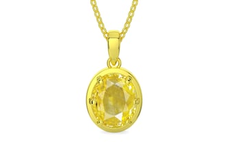 Panchdhatu Ceylon Yellow Sapphire Pendant Limited Quality (P8)
