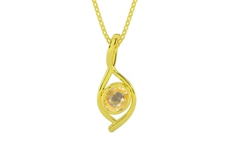 Panchdhatu Ceylon Yellow Sapphire Pendant Prime Quality (P1)