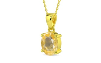 Panchdhatu Ceylon Yellow Sapphire Pendant Prime Quality (P10)
