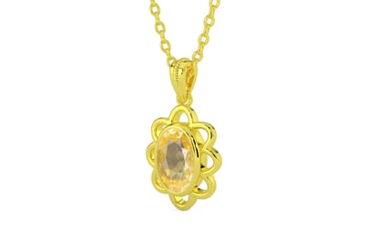 Panchdhatu Ceylon Yellow Sapphire Pendant Prime Quality (P3)