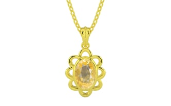 Panchdhatu Ceylon Yellow Sapphire Pendant Prime Quality (P3)