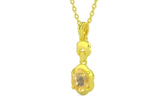 Panchdhatu Ceylon Yellow Sapphire Pendant Prime Quality (P6)