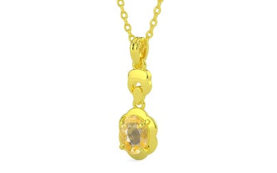 Panchdhatu Ceylon Yellow Sapphire Pendant Prime Quality (P6)