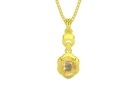Panchdhatu Ceylon Yellow Sapphire Pendant Prime Quality (P6)