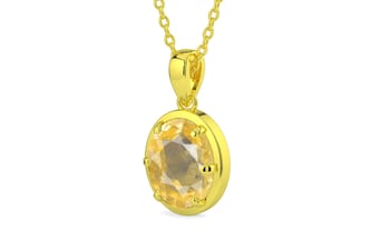 Panchdhatu Ceylon Yellow Sapphire Pendant Prime Quality (P8)