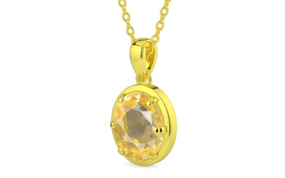 Panchdhatu Ceylon Yellow Sapphire Pendant Prime Quality (P8)