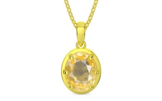 Panchdhatu Ceylon Yellow Sapphire Pendant Prime Quality (P8)