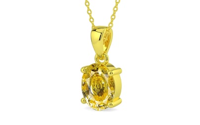 Panchdhatu Ceylon Yellow Sapphire Pendant Rare Quality (P10)