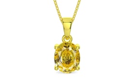 Panchdhatu Ceylon Yellow Sapphire Pendant Rare Quality (P10)