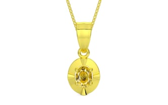Panchdhatu Ceylon Yellow Sapphire Pendant Rare Quality (P11)