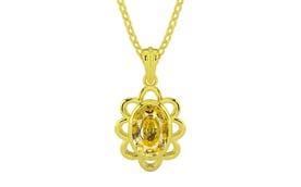 Panchdhatu Ceylon Yellow Sapphire Pendant Rare Quality (P3)