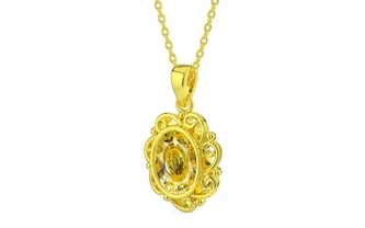 Panchdhatu Ceylon Yellow Sapphire Pendant Rare Quality (P5)