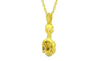 Panchdhatu Ceylon Yellow Sapphire Pendant Rare Quality (P6)