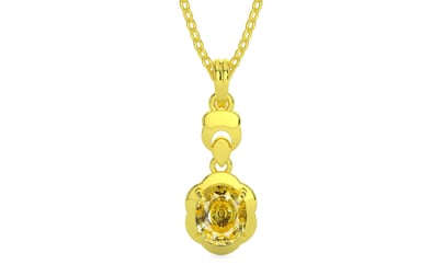 Panchdhatu Ceylon Yellow Sapphire Pendant Rare Quality (P6)
