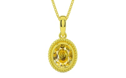 Panchdhatu Ceylon Yellow Sapphire Pendant Rare Quality (P7)