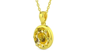 Panchdhatu Ceylon Yellow Sapphire Pendant Rare Quality (P8)
