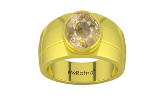 Panchdhatu Ceylon Yellow Sapphire Ring Fine Quality (R1)