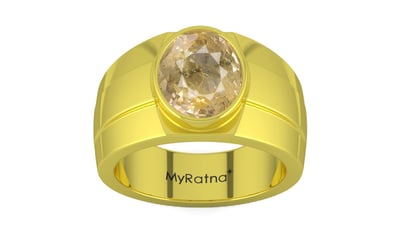 Panchdhatu Ceylon Yellow Sapphire Ring Fine Quality (R1)