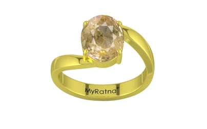 Panchdhatu Ceylon Yellow Sapphire Ring Fine Quality (R2)