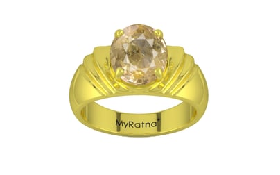 Panchdhatu Ceylon Yellow Sapphire Ring Fine Quality (R4)