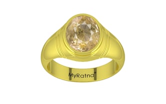 Panchdhatu Ceylon Yellow Sapphire Ring Fine Quality (R7)