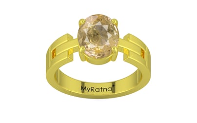 Panchdhatu Ceylon Yellow Sapphire Ring Fine Quality (R8)