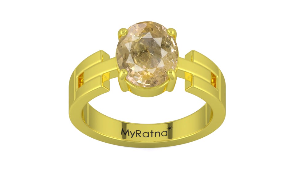 Panchdhatu Ceylon Yellow Sapphire Ring Fine Quality (R8)