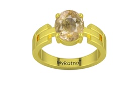Panchdhatu Ceylon Yellow Sapphire Ring Fine Quality (R8)