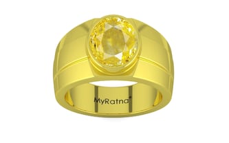 Panchdhatu Ceylon Yellow Sapphire Ring Limited Quality (R1)