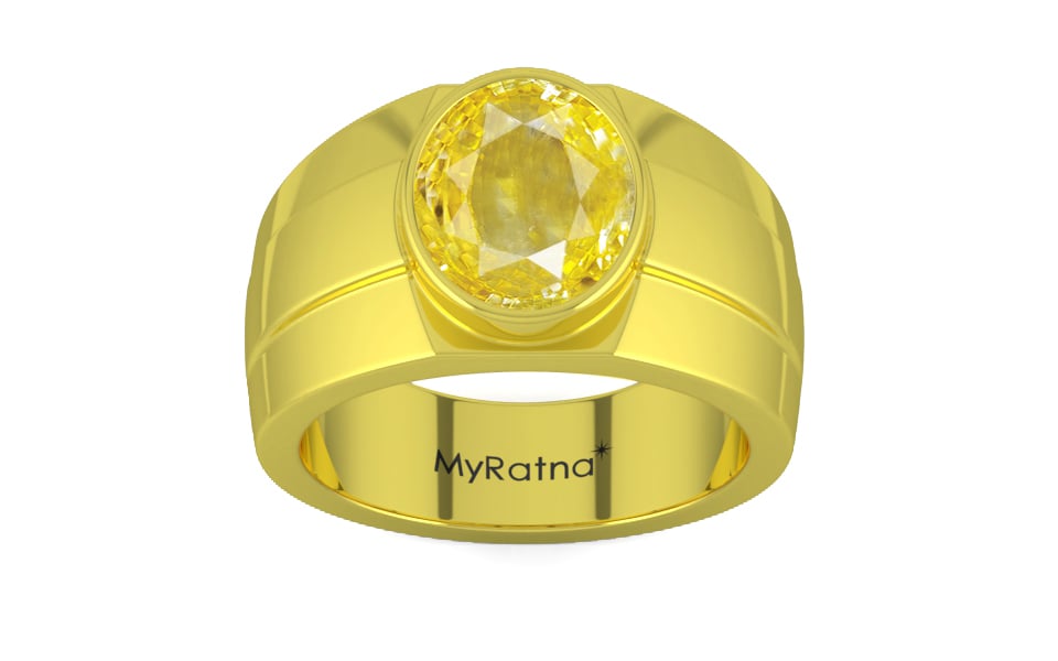 Panchdhatu Ceylon Yellow Sapphire Ring Limited Quality (R1)