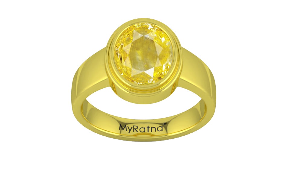 Panchdhatu Ceylon Yellow Sapphire Ring Limited Quality (R3)