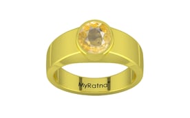 Panchdhatu Ceylon Yellow Sapphire Ring Prime Quality (R10)