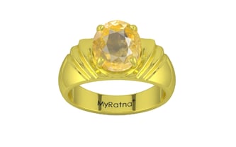 Panchdhatu Ceylon Yellow Sapphire Ring Prime Quality (R4)