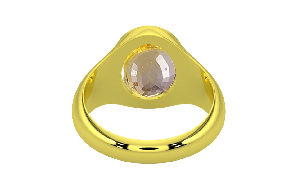 Panchdhatu Ceylon Yellow Sapphire Ring Prime Quality (R7)