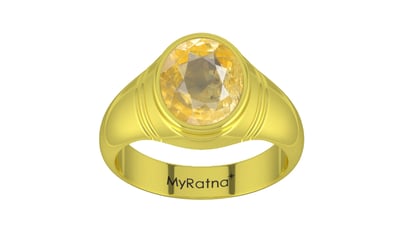 Panchdhatu Ceylon Yellow Sapphire Ring Prime Quality (R7)