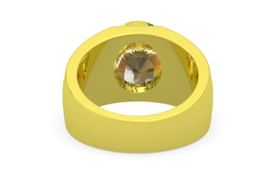 Panchdhatu Ceylon Yellow Sapphire Ring Rare Quality (R1)